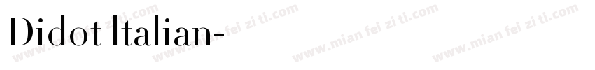 Didot ltalian字体转换
